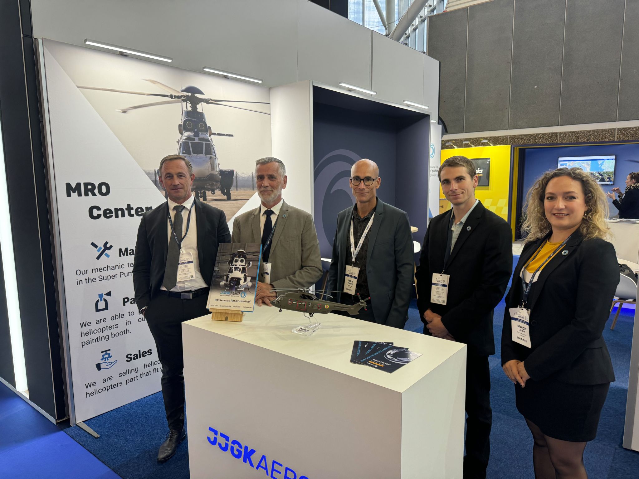 Alexis Tierny, Michel Augen, Cédric Bousquet, Florian Morata et Margot Leroux Stand European Rotors 2024